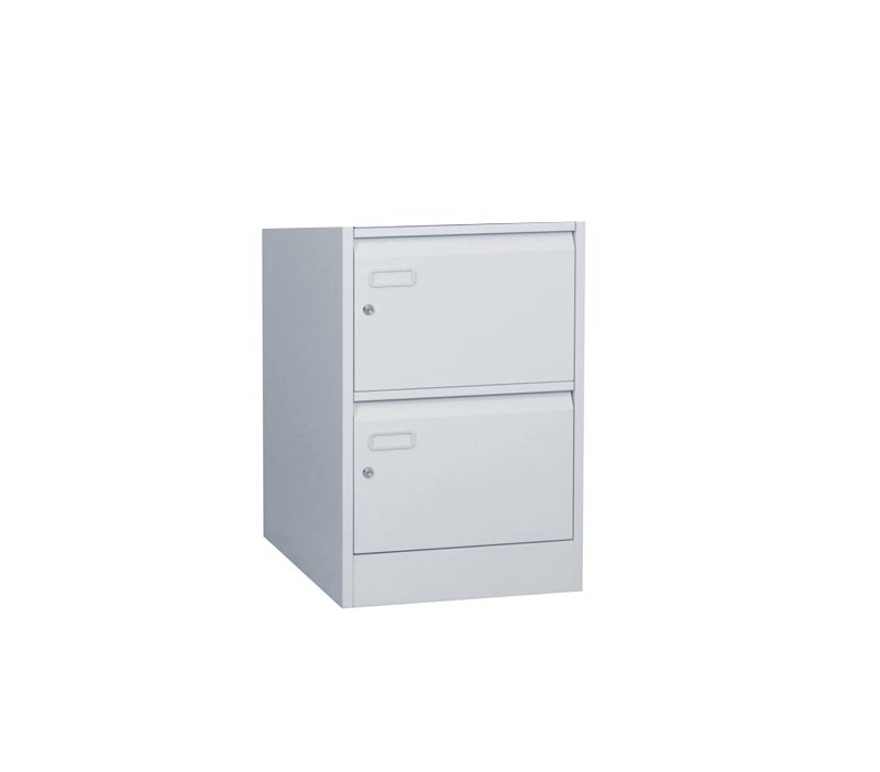 White Security Filing Cabinet with 2 Individual Locking Drawers