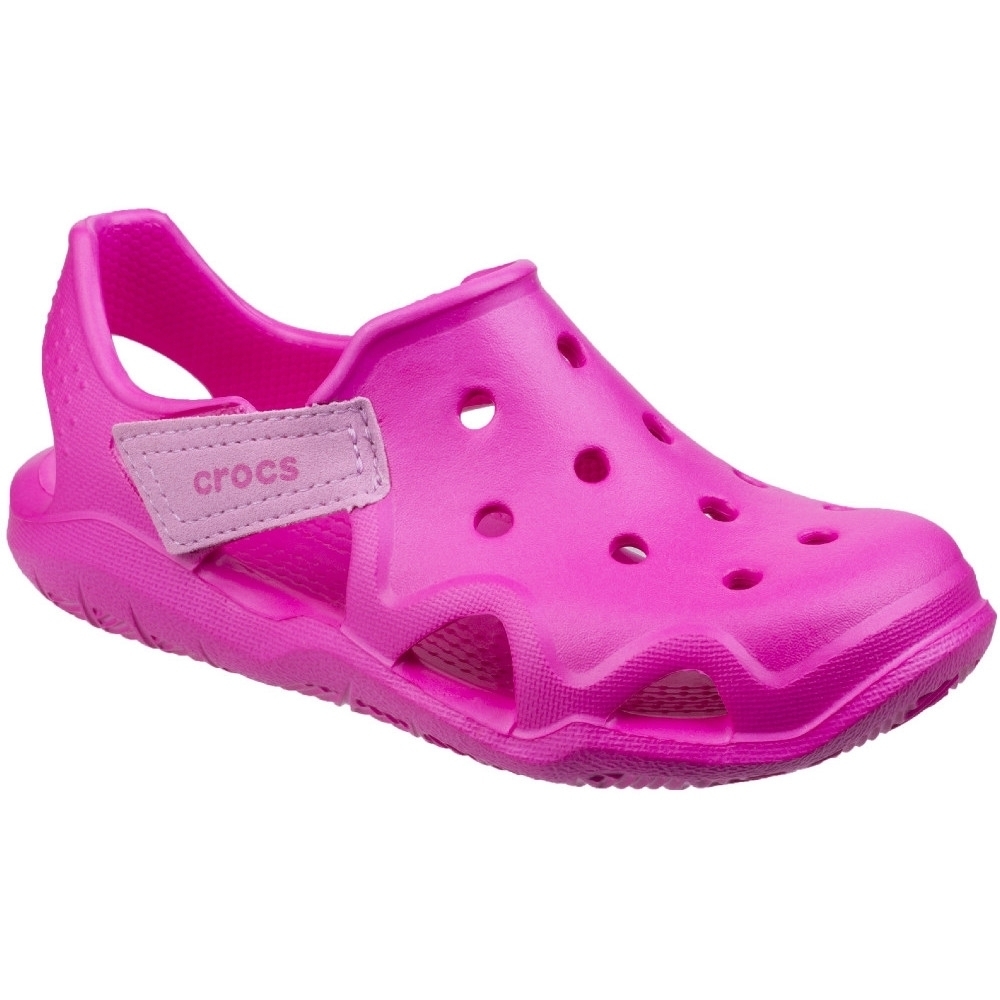 Crocs Boys & Girls Swiftwater Wave Lightweight Adjustable Clog Sandals UK Size 6 (EU 22-23  US C6)
