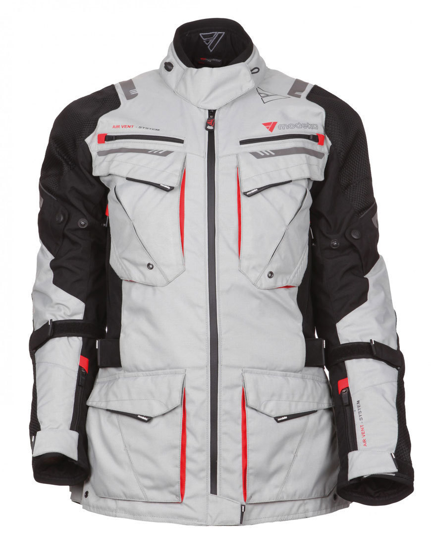 Modeka X-Renegade Ladies Textile Jacket, black-grey, Size 36 for Women, black-grey, Size 36 for Women