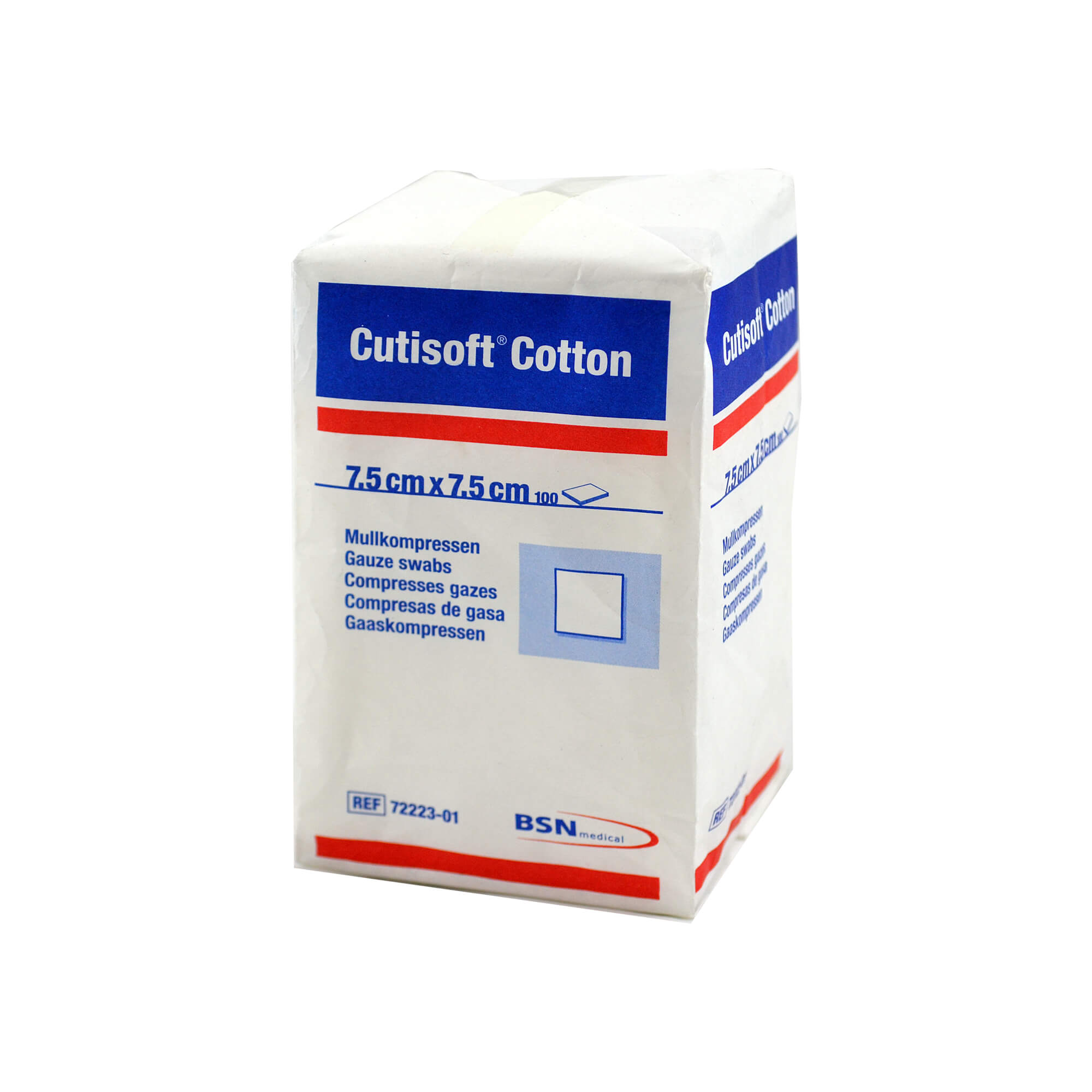 Cutisoft Cotton Kompressen 7,5x7,5 cm Unsteril