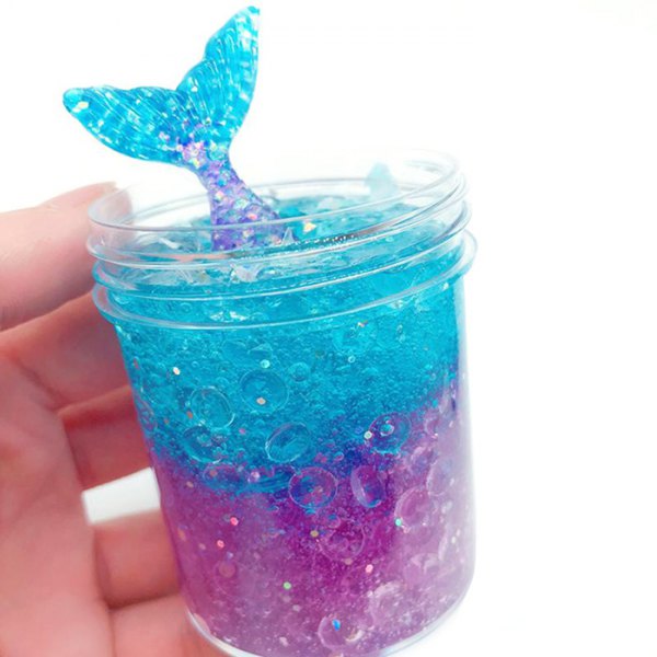Funny Flexible Jelly Ball Mermaid Crystal Slime Mud Toy with Scent