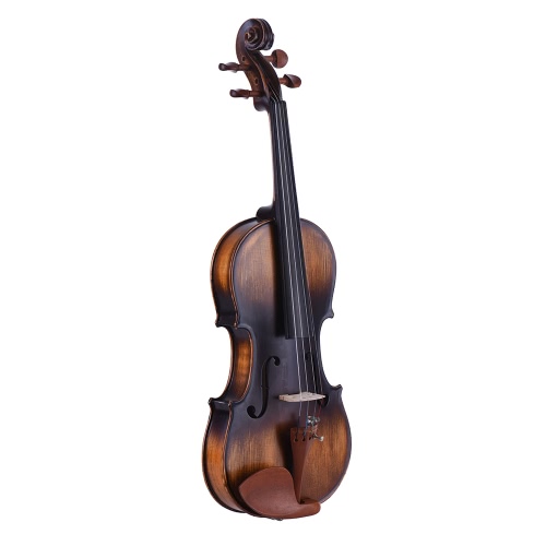 ammoon 4/4 violín del mismo tamaño Mate-Antigüedad tapa de abeto de azufaifo de piezas de madera (PEG y el cordal) con alta resina de la calidad del trapo de limpieza Puente para violín