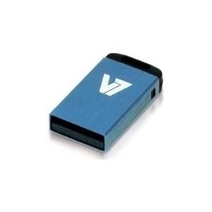 V7 VU232GCR-BLU-2E - Nano USB-Flash-Laufwerk - 32GB - USB2.0 - Blau (VU232GCR-BLU-2E)