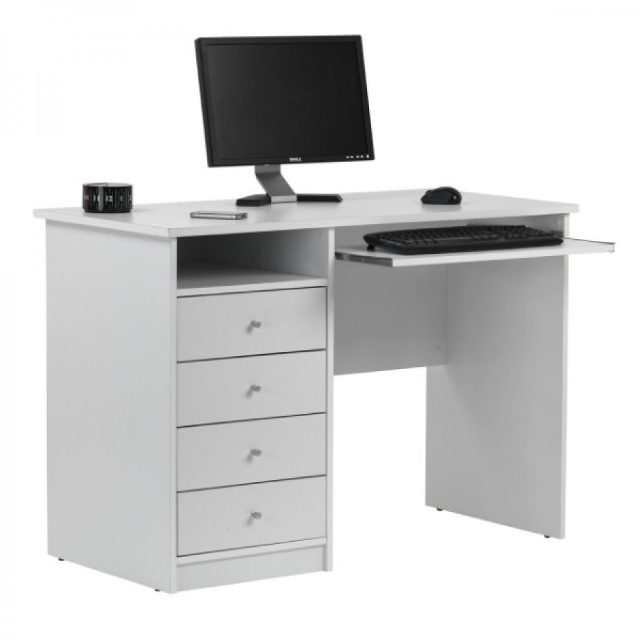 Marymount White Computer Desk by Alphason
