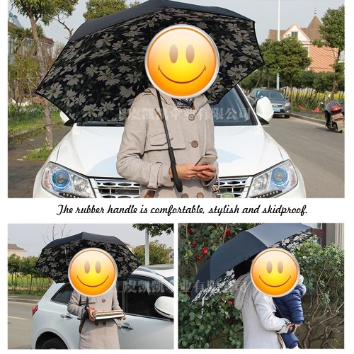 Hands-free Dual Layers Reverse Weatherproof Car Advertising Umbrella Waterproof Inverted   Umbrellas