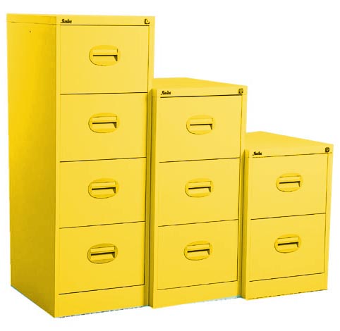Yellow 2 Drawer Filing Cabinets