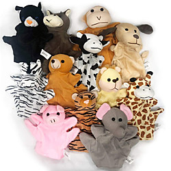 Animal Hand Puppets 8.25 Inches - 12 Pieces - Assorted Hand Puppet Animals Includes Arms and Legs - Party Favors Fun Toy Prize miniinthebox
