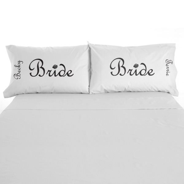 Bride and Bride Pillow Cases