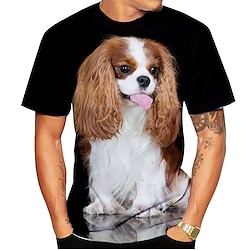 Animal Dog Cavalier King Charles Spaniel T-shirt Anime Graphic T-shirt For Men's Women's Unisex Adults' 3D Print 100% Polyester Casual Daily Lightinthebox