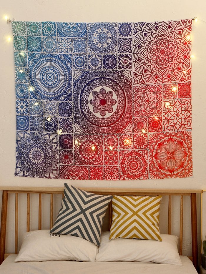 Bohemian Style Ombre Print Wall Tapestry