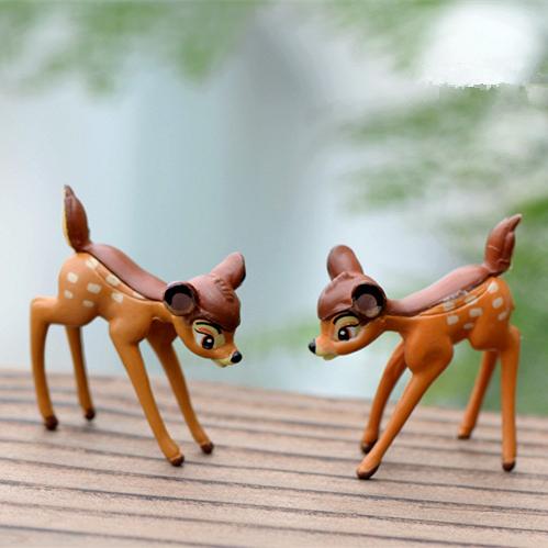 wholesale artificial mini deer sika fairy garden miniature gnomes moss resin crafts figurines for home decoration accessories