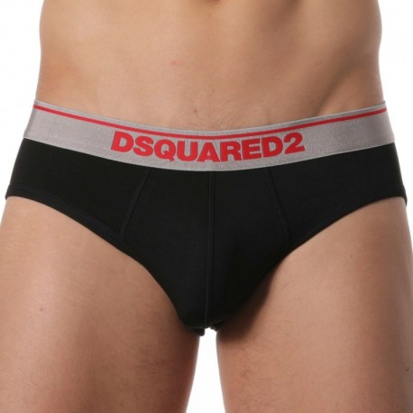 DSQUARED2 2-Pack Micromodal Briefs - Black M