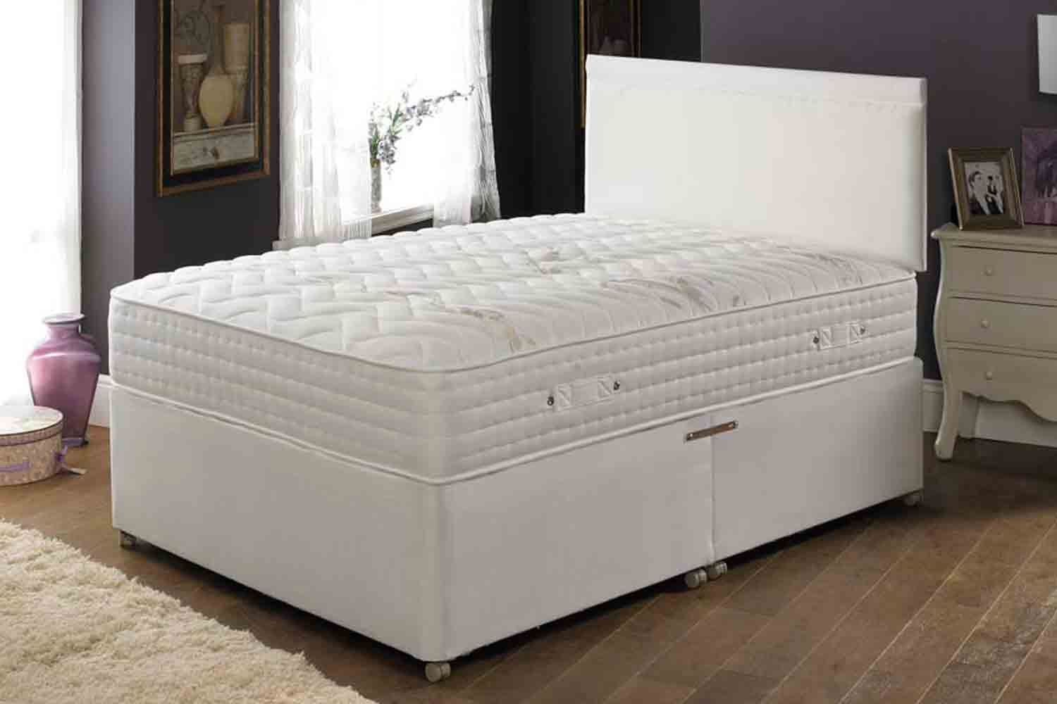 Joseph Crown Coronet Divan Bed-Small Single-2 Drawers Same Side