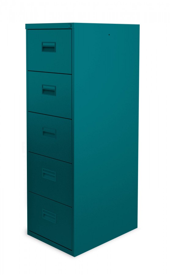 5 Drawer Lockable Filing Cabinet- Foolscap- Verdigris