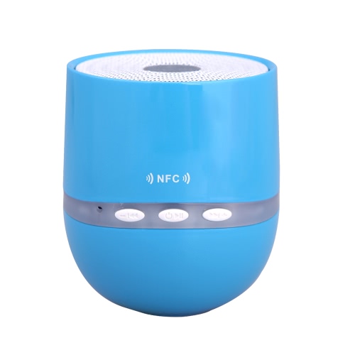 Wireless BT Mini Speaker Support NFC with Mic TF Card Slot 3.5mm Jack Aux Portable for iPhone iPod Samsung PC MP3 Blue