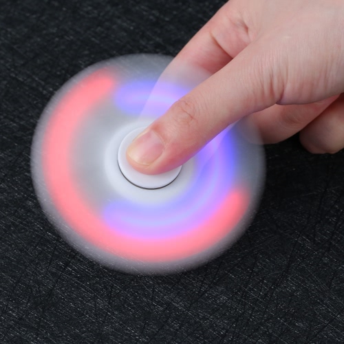 New LED Lighting Light Glowing Luminous Hand Finger Tri Spinner Fidget Toy Stress Reducer Anxiety Relieves Focus Helper EDC Pocket Desktoy Gift for ADHD Children Adults