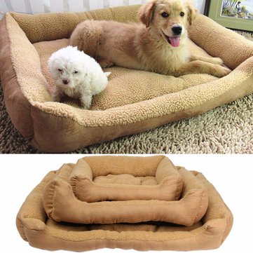 Dog Puppy Cat Pet Soft Cotton Fleece Cozy Warm Nest Bed