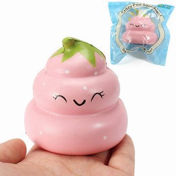 Squishy Factory Strawberry Crazy Poo 6.5cm Slow Rising With Packaging Collection Gift Decor Toy