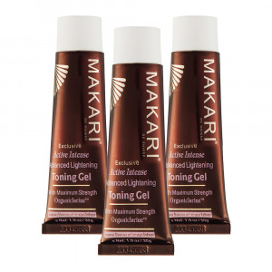 Makari Exclusive Aufhellungsgel 30g - Mit Arbutin zur Hautaufhellung von Pigmentflecken - 3er Pack