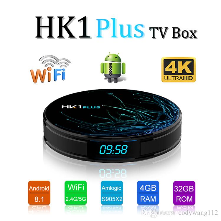 HK1 Plus TV Box Android 8.1 Amlogic S905X2 2GB/16GB 4GB/32GB 64GB 2.4G/5G WiFi BT4.0 USB 3.0 X96 Max