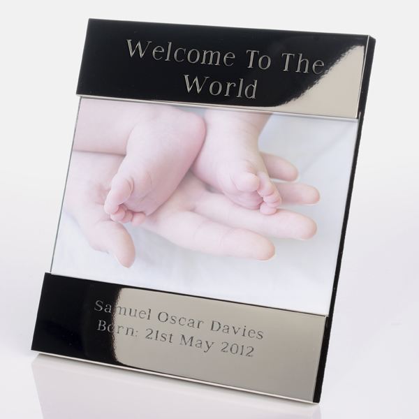 Engraved Welcome To The World Photo Frame