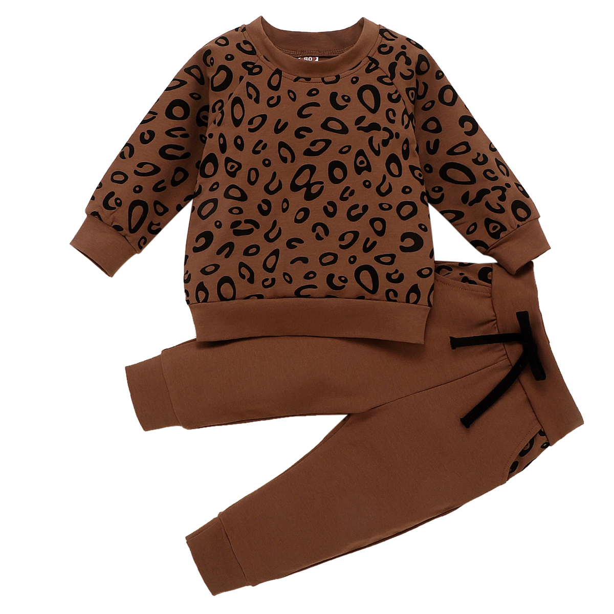 Baby / Toddler Boy Leopard Sweatshirt and Tie-up Pants Set