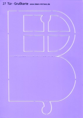 Design-Schablone Nr. 27 "Tür-Grußkarte", DIN A4