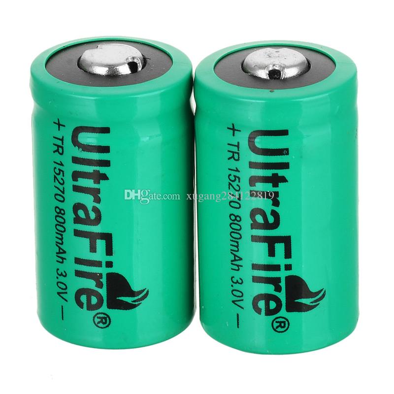 UltraFire 3V CR2 15270 CR2 800mah Rechargeable Lithium Battery Digital Camera made a special battery Green