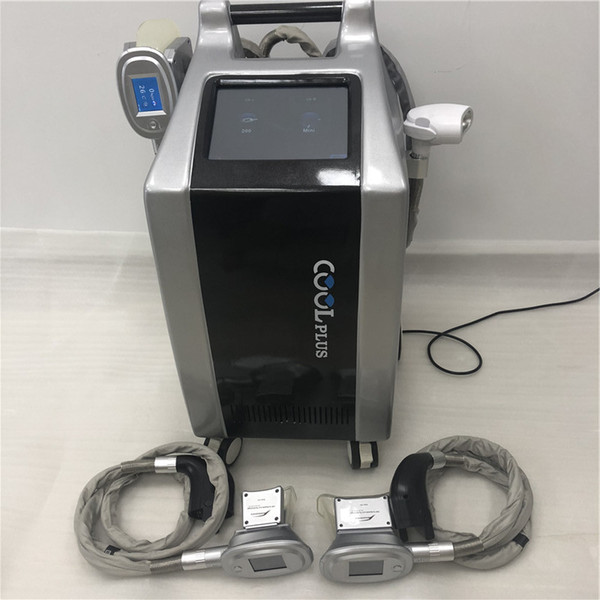 Cryolipolysis fat freeze slimming machine come with 4 different size hand pieces 100mm, 150mm, 200mm and cooling double chin handle