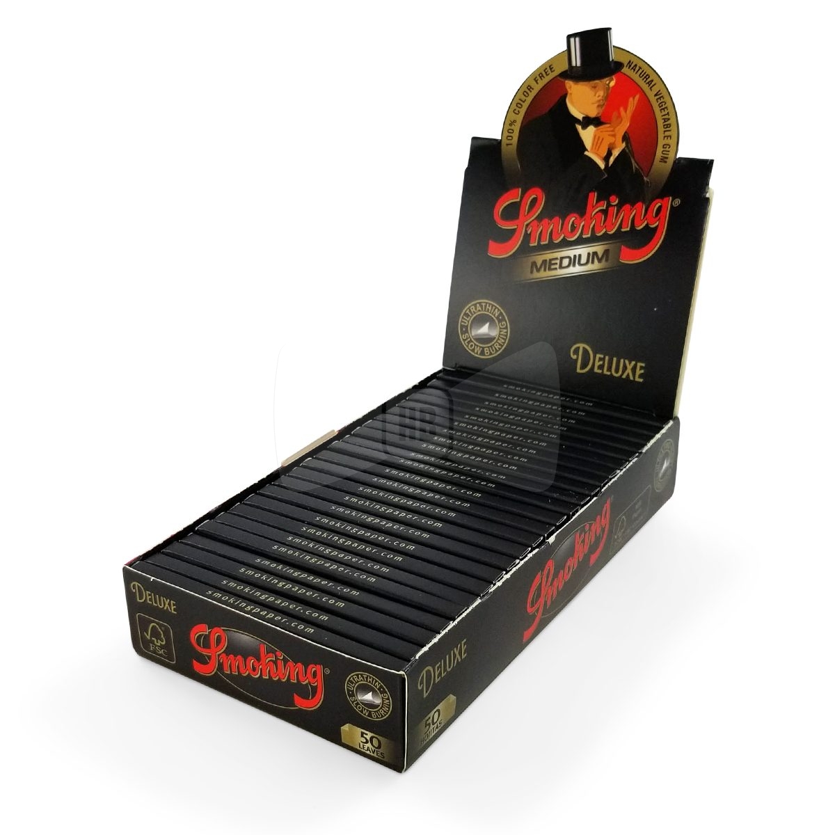 Smoking Deluxe 1 1/4 Full Box (25 Packs)