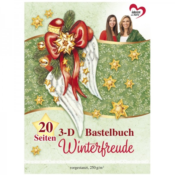 Bastelbuch: Winterfreude 3-D Motive und Grußkarten, 20 Stanzbogen, DIN A4