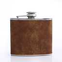 Personalized Gift Brown 5oz PU Leather Flask