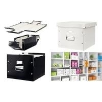 LEITZ Archiv-/Transportbox Click & Store, schwarz Archiv-Hängebox für ca. 50 Hängeakten DIN A4, einfacher (6046-00-95)