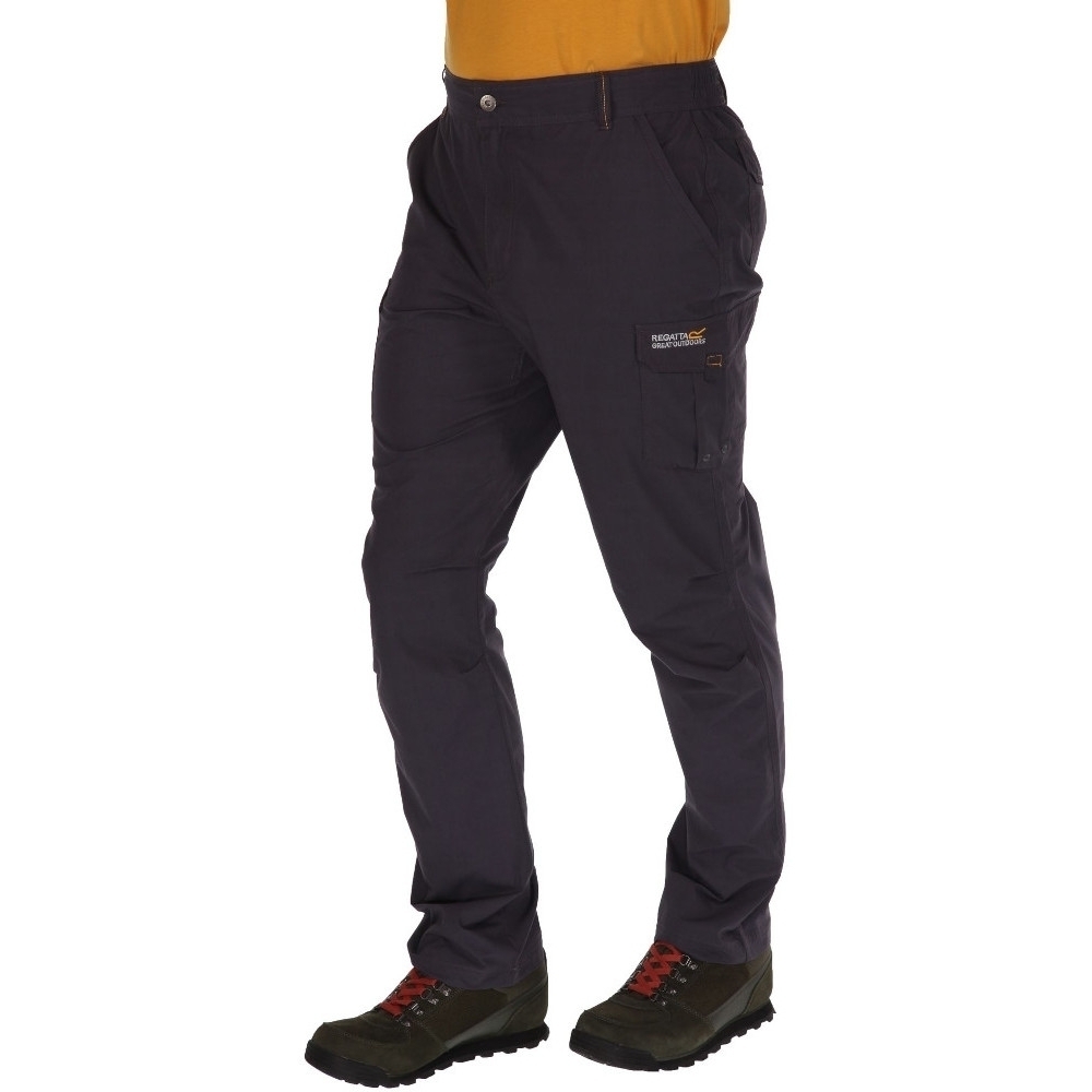 Regatta Mens Delph Polyester Cotton Durable Water Repellent Trousers 38R - Waist 38' (96.5cm)  Inside Leg 32'