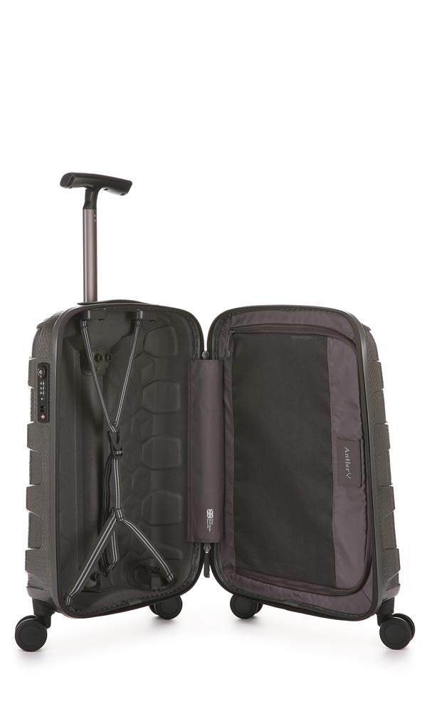 Antler Atom Exclusive Cabin Suitcase Charcoal, Size: 55 x 40 x 20