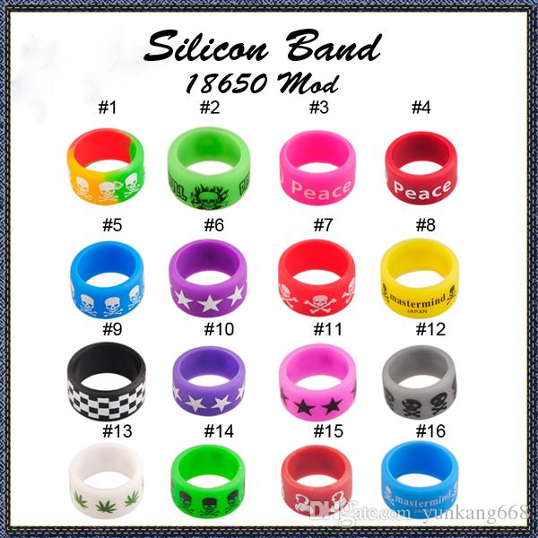 2015 NEW style Vapor band e cig accessories colorful silicon band for mechanical mod,18650 Mod resistance rubber vape bands