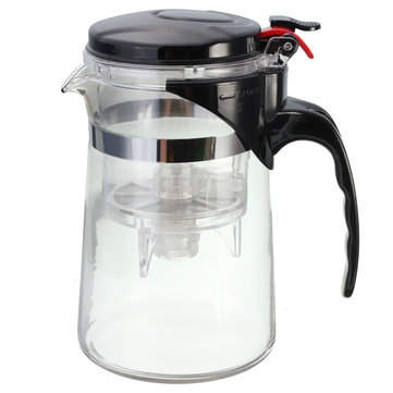 500 mL All In One Glass Tea Coffee Maker Mug Pot With Filter Infuser Straight Kitchen Tools