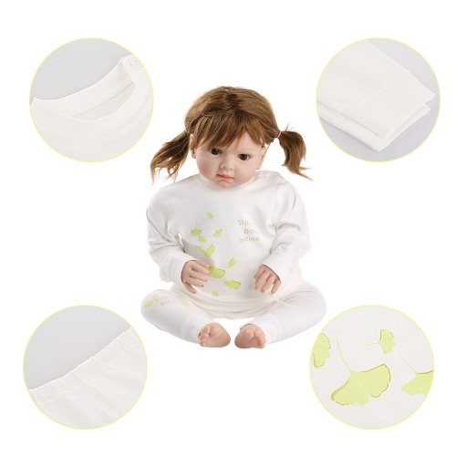 Ropa de bebé Set 2pcs Unisex 100% algodón bebé trajes de ropa de manga larga Tops Pantalones Largos Primavera Verano Otoño Invierno para bebé recién nacido Boy amarillo 3-6M