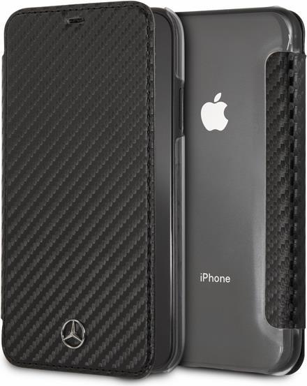 Mercedes Benz - Dynamic - Carbon Book Cover - Apple iPhone XR - Schwarz (MEFLBKI61CFBK)