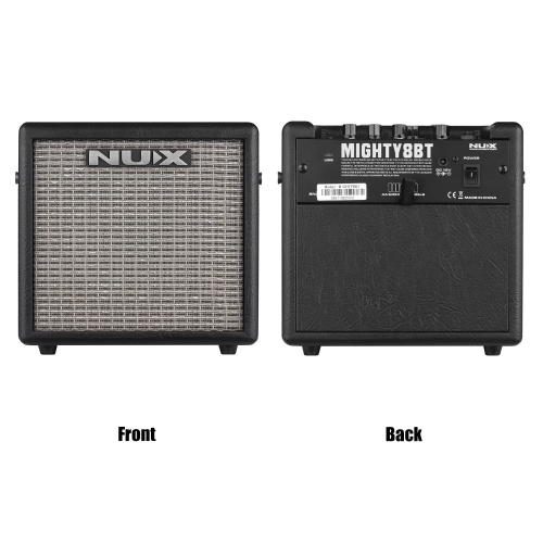 NUX Mighty 8 BT Amplificateur de guitare électrique portable 8 watts Amplificateur en forme de cube Haut-parleur intégré de 6,5 pouces avec entrée guitare Entrée microphone Connexion BT 3 effets (MOD / DELAY / REVERB)