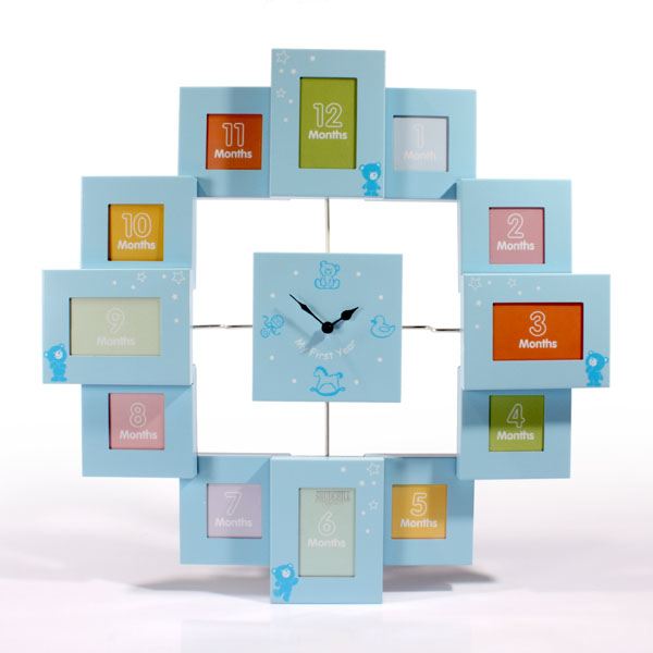 Boys First Year Collage Clock