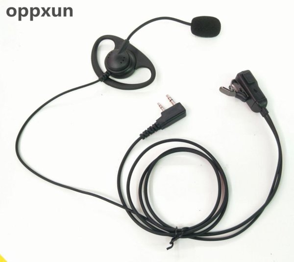 Walkie Talkie 10pcs 2 Pin Ear Rod Headphone For Baofeng QUANSHENG WOUXUN TYT UV5R 888S TK2107 3107 Black