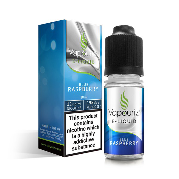 Vapouriz Premium E-liquid 10ml Bottle 6mg Nicotine - Blue Raspberry Flavour