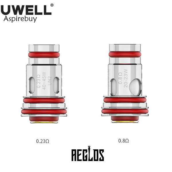 Uwell Aeglos Pod Coil 0.8ohm Aeglos Coil & 0.23ohm UN2 Meshed-H Coil DTL MTL Vaping For Ecigarette Aeglos Pod 4pcs/Pack Authentic