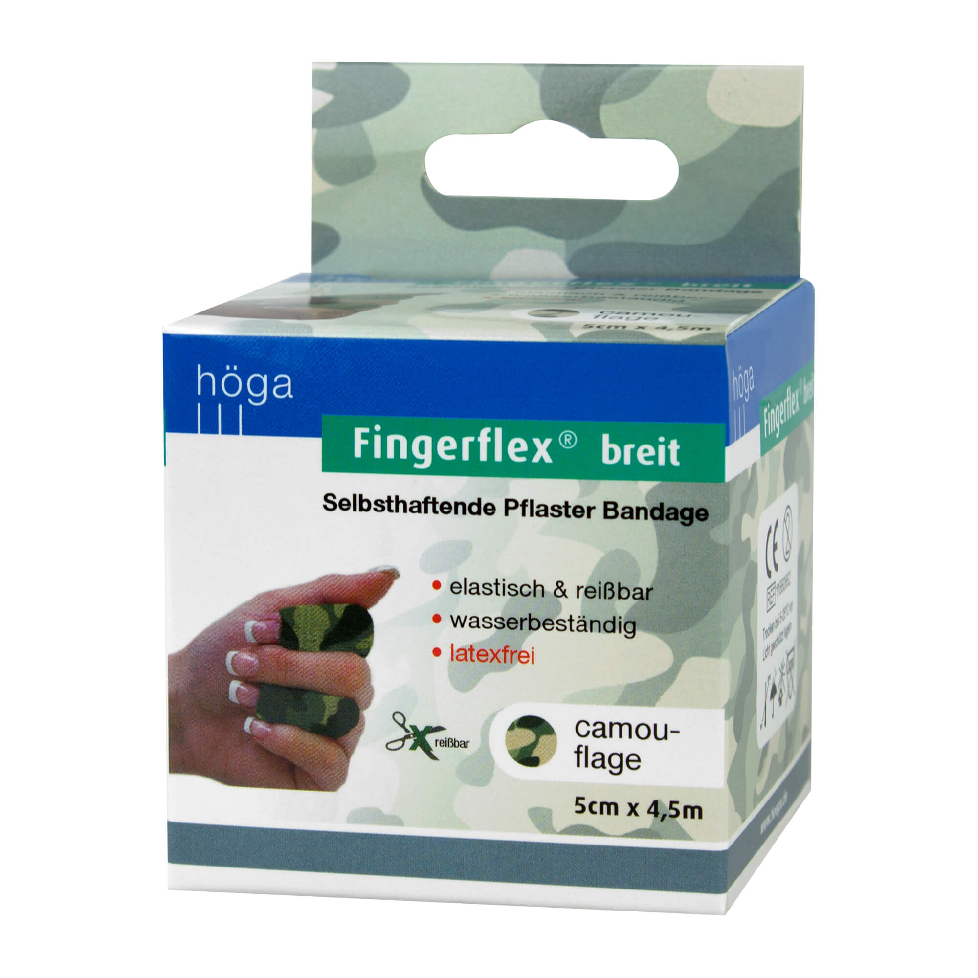 Fingerflex breit 5cm x 4,5cm latexfrei Pflaster camouflage