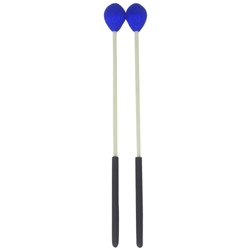 Baguettes primaires de bâton de Marimba Maillets de Xylophone Glockensplel avec poignée en fibre de verre Accessoires pour percussions Accessoires pour professionnels Amateurs 1 paire Bleu