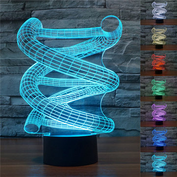 3D DNA Night Light 7 Color Change LED Desk Table Lamp Toy Gift Bedroom Living Room Home Decor