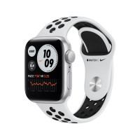 Apple Watch Nike SE (GPS) 40mm silber mit Sportarmband platinum/schwarz