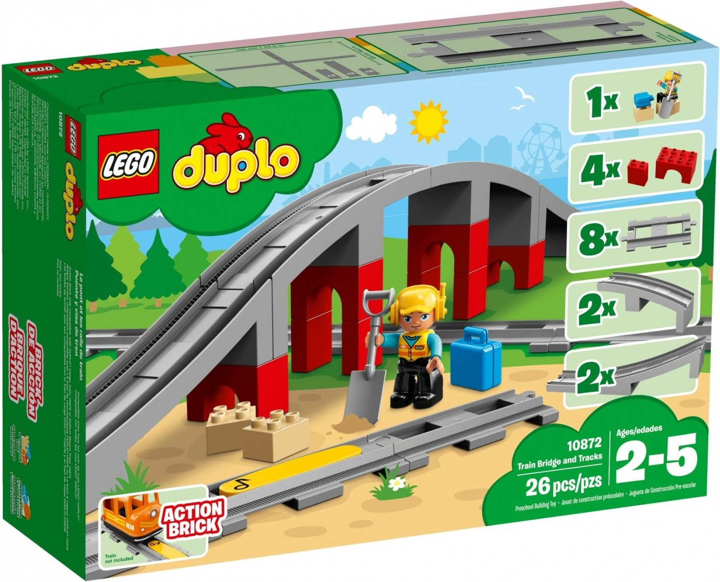 LEGO® DUPLO® Eisenbahnbrücke und Schienen (10872)