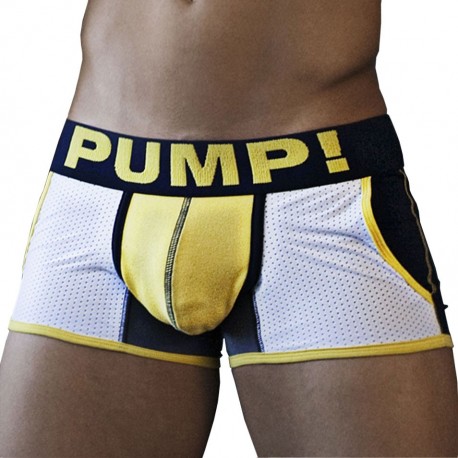 Pump! Jogger Frat Boy Boxer - White - Navy - Yellow L